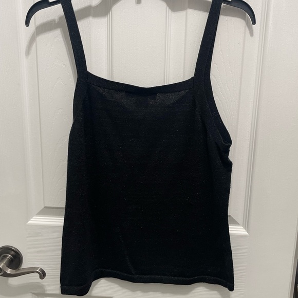 Jones New York Black Fitted Asymmetrical Tank Top - Picture 9 of 10